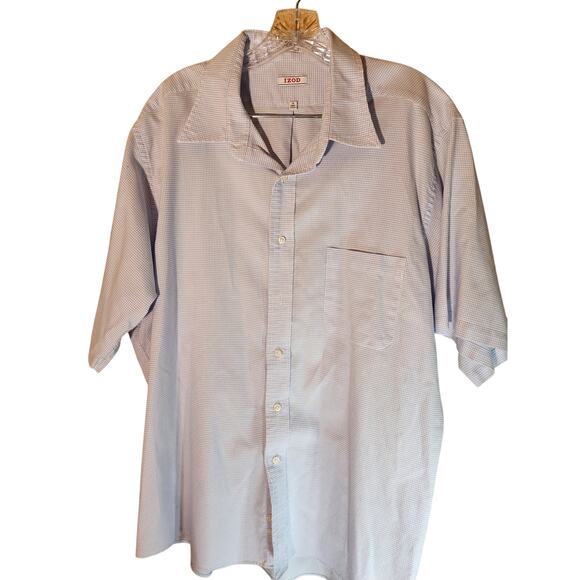 Izod Wrinkle-Free Varsity Oxford Short Sleeve - Picture 1 of 7